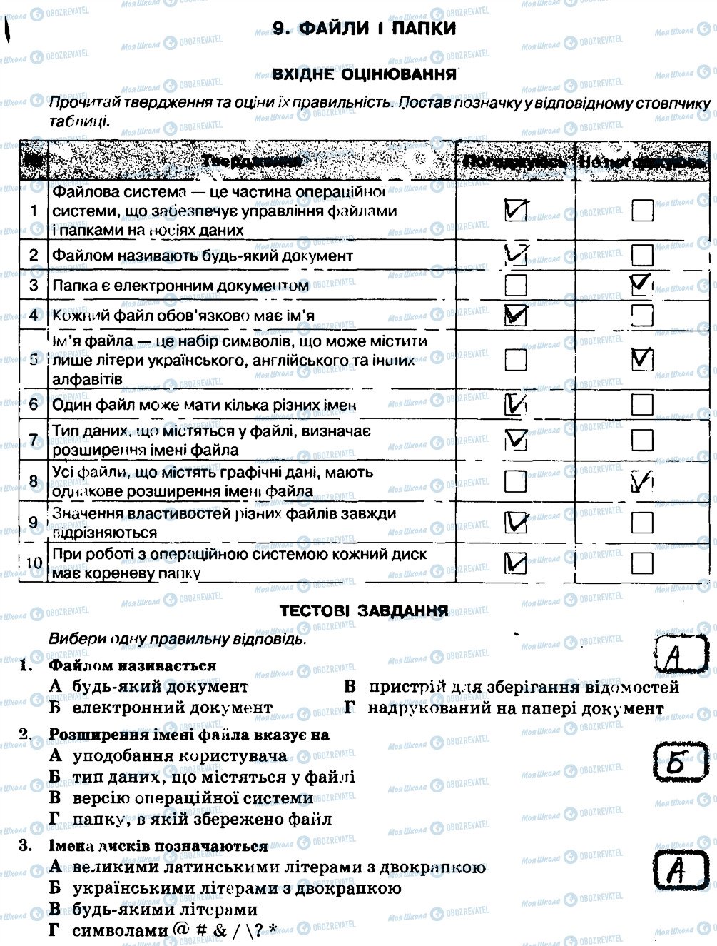 ГДЗ Інформатика 6 клас сторінка 9