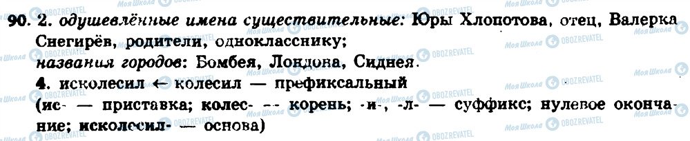 ГДЗ Російська мова 6 клас сторінка 90