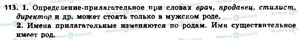 ГДЗ Російська мова 6 клас сторінка 113