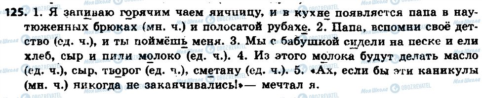 ГДЗ Російська мова 6 клас сторінка 125