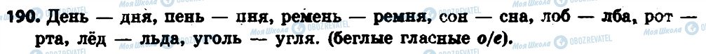 ГДЗ Російська мова 6 клас сторінка 190