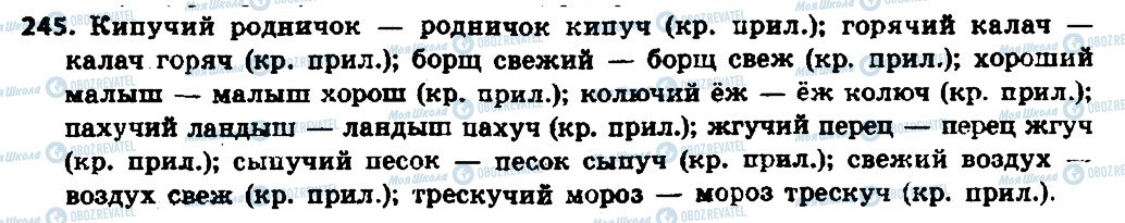 ГДЗ Російська мова 6 клас сторінка 245
