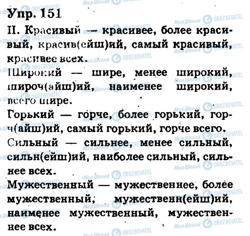 ГДЗ Русский язык 6 класс страница 151