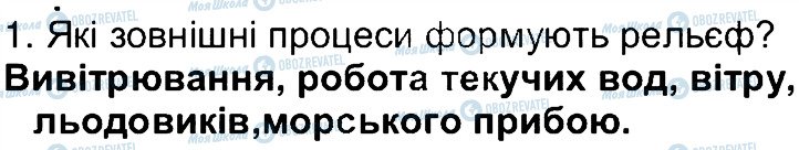 ГДЗ Географія 6 клас сторінка 1