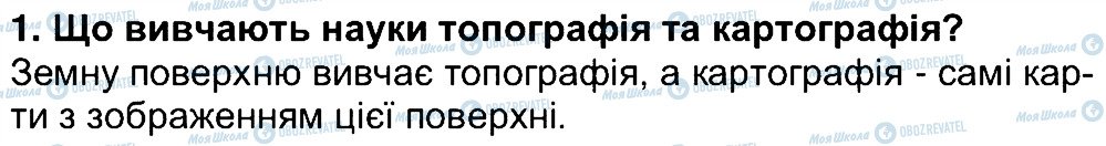 ГДЗ Географія 6 клас сторінка 1