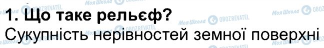 ГДЗ Географія 6 клас сторінка 1