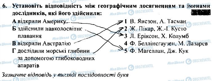 ГДЗ Географія 6 клас сторінка 6