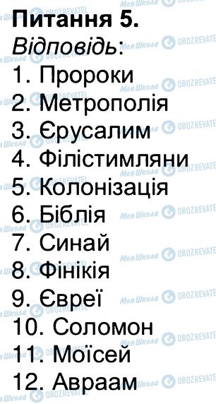 ГДЗ Історія 6 клас сторінка 5