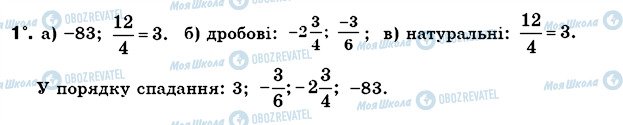 ГДЗ Математика 6 клас сторінка 1