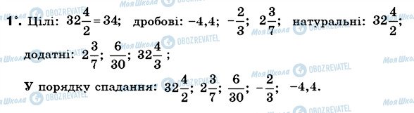 ГДЗ Математика 6 клас сторінка 1