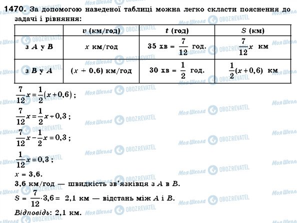 ГДЗ Математика 6 клас сторінка 1470