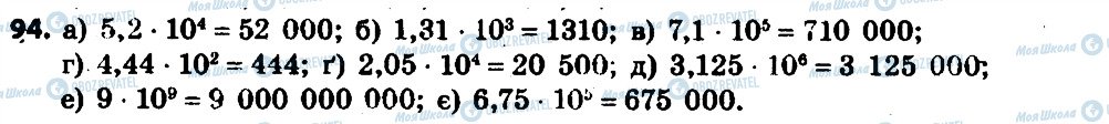 ГДЗ Алгебра 7 клас сторінка 94