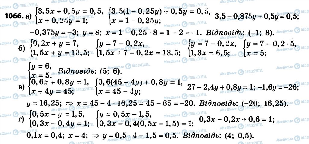 ГДЗ Алгебра 7 класс страница 1066