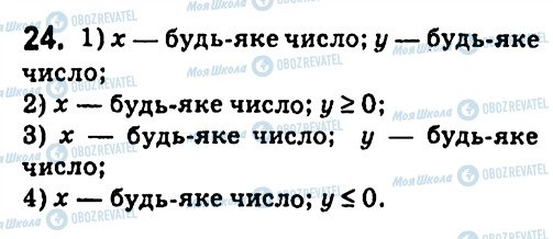 ГДЗ Алгебра 7 клас сторінка 24