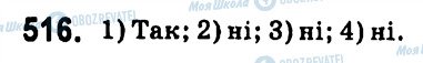 ГДЗ Алгебра 7 клас сторінка 516
