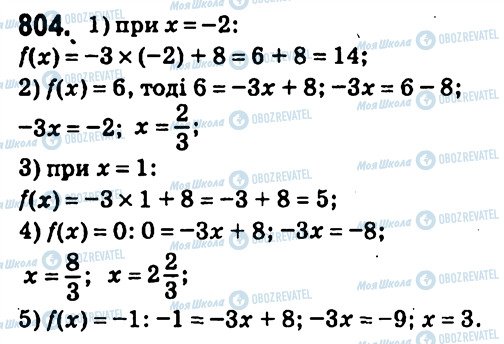 ГДЗ Алгебра 7 клас сторінка 804