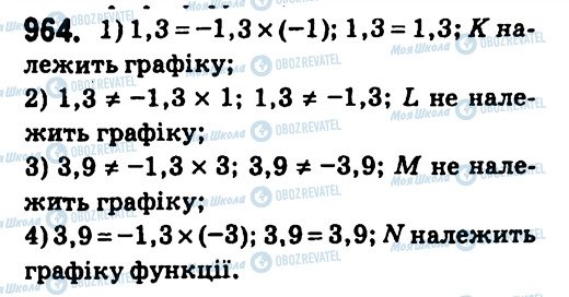 ГДЗ Алгебра 7 класс страница 964