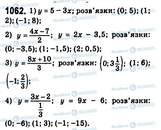 ГДЗ Алгебра 7 класс страница 1062