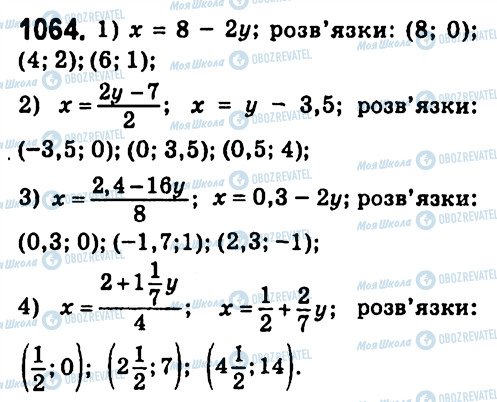 ГДЗ Алгебра 7 класс страница 1064