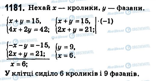 ГДЗ Алгебра 7 класс страница 1181