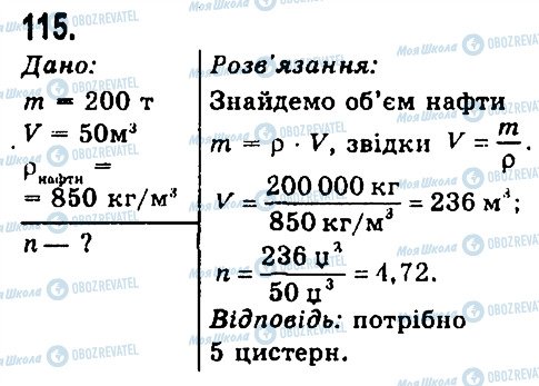 ГДЗ Фізика 7 клас сторінка 115