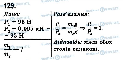 ГДЗ Фізика 7 клас сторінка 129