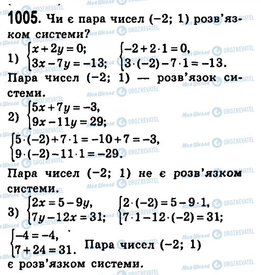 ГДЗ Алгебра 7 клас сторінка 1005