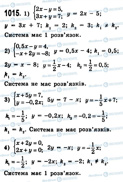 ГДЗ Алгебра 7 клас сторінка 1015