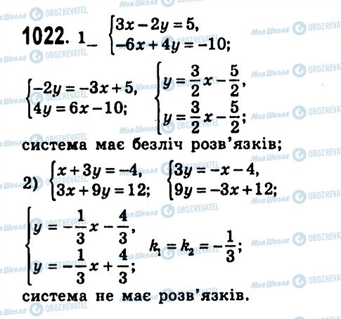 ГДЗ Алгебра 7 клас сторінка 1022