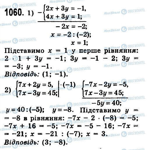 ГДЗ Алгебра 7 класс страница 1060