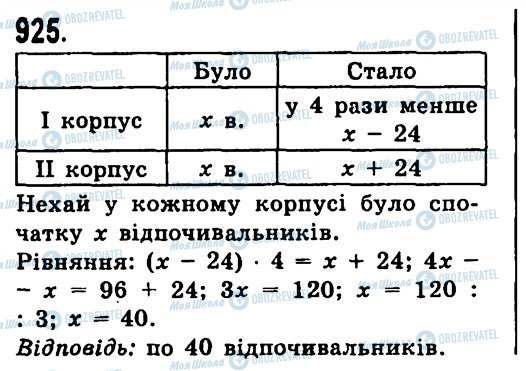 ГДЗ Алгебра 7 клас сторінка 925