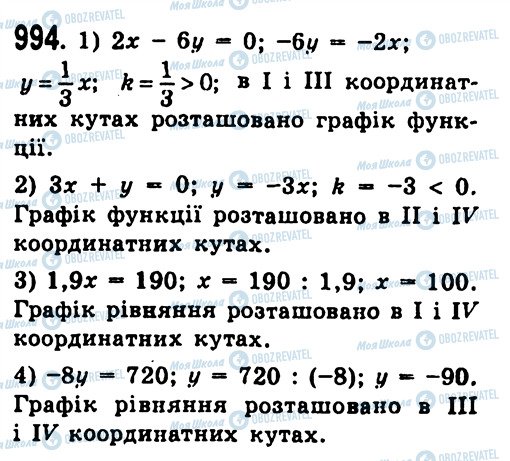 ГДЗ Алгебра 7 класс страница 994