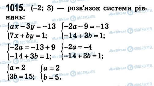 ГДЗ Алгебра 7 клас сторінка 1015