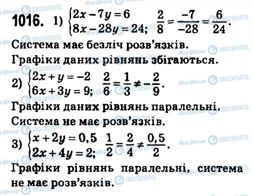 ГДЗ Алгебра 7 класс страница 1016