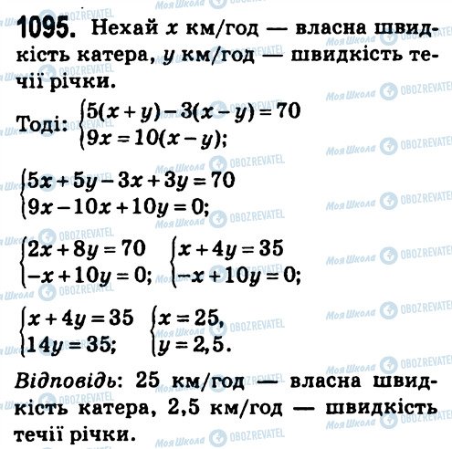 ГДЗ Алгебра 7 клас сторінка 1095