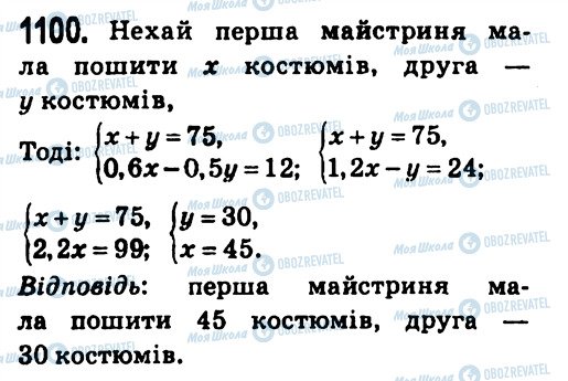 ГДЗ Алгебра 7 класс страница 1100