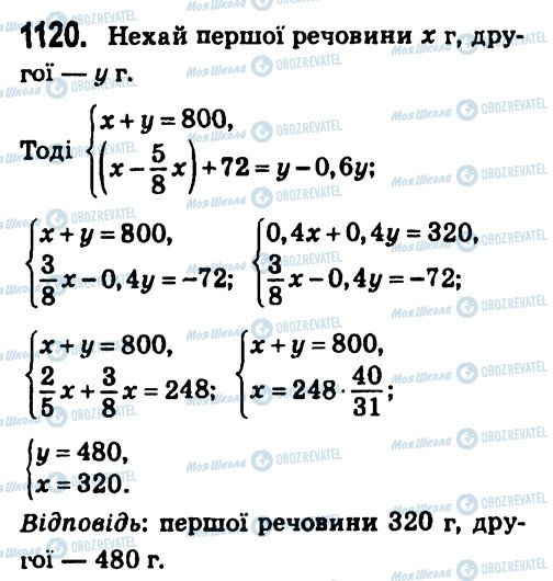ГДЗ Алгебра 7 клас сторінка 1120