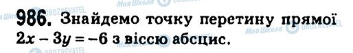 ГДЗ Алгебра 7 клас сторінка 986