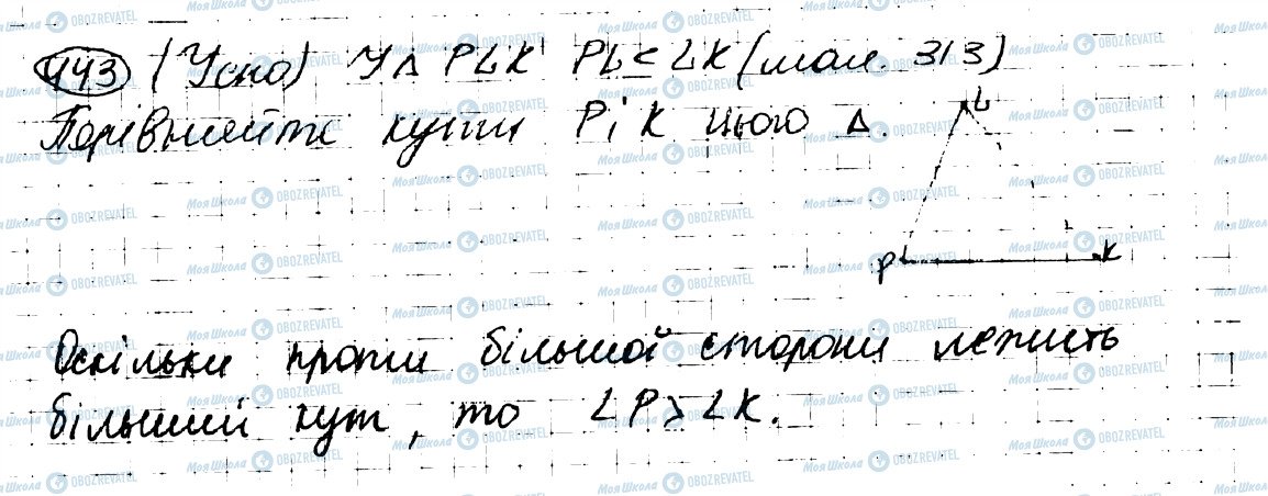 ГДЗ Геометрія 7 клас сторінка 443