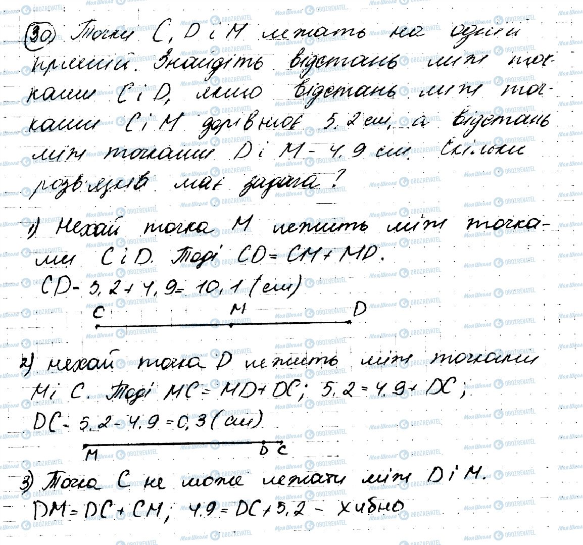 ГДЗ Геометрія 7 клас сторінка 30