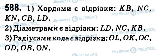 ГДЗ Геометрія 7 клас сторінка 588