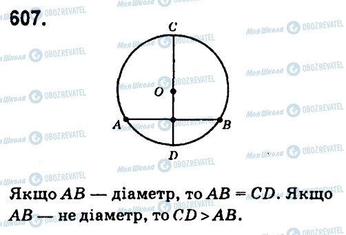 ГДЗ Геометрія 7 клас сторінка 607