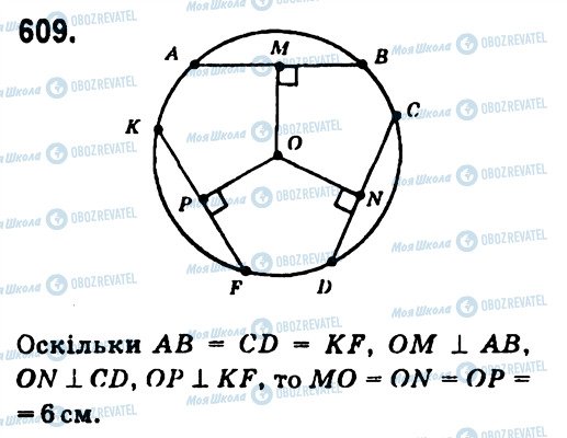 ГДЗ Геометрія 7 клас сторінка 609