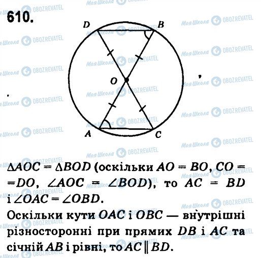 ГДЗ Геометрія 7 клас сторінка 610