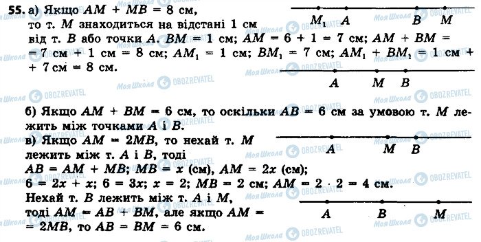 ГДЗ Геометрія 7 клас сторінка 55