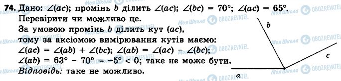 ГДЗ Геометрія 7 клас сторінка 74