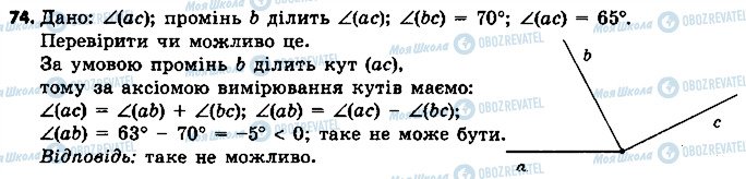 ГДЗ Геометрія 7 клас сторінка 74