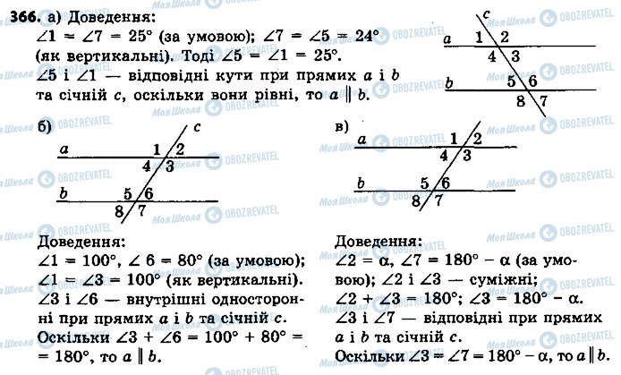 ГДЗ Геометрія 7 клас сторінка 366