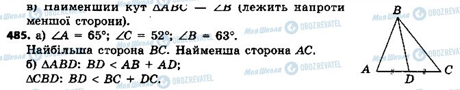 ГДЗ Геометрія 7 клас сторінка 485