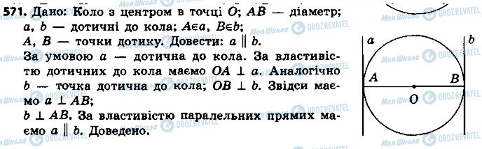 ГДЗ Геометрія 7 клас сторінка 571